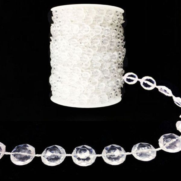 

33ft/99ft luxury clear glass crystal beaded string hanging curtain fringe divider home wedding party decor