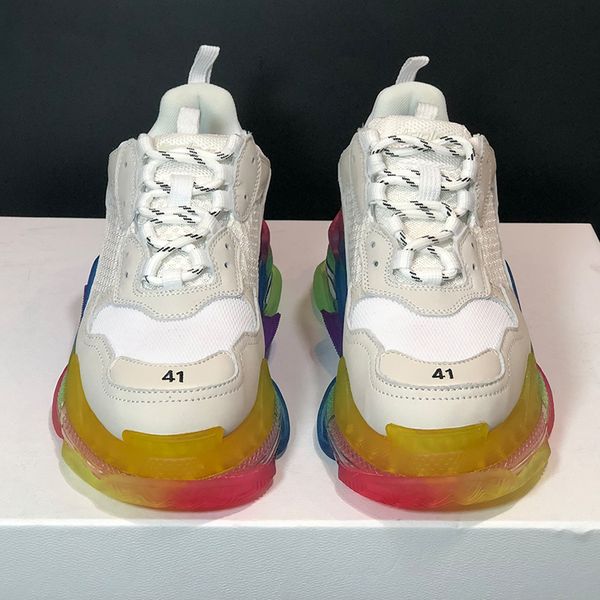 

rainbow air cushion women running shoes increase women's shoes white men running lovers outdoor walking