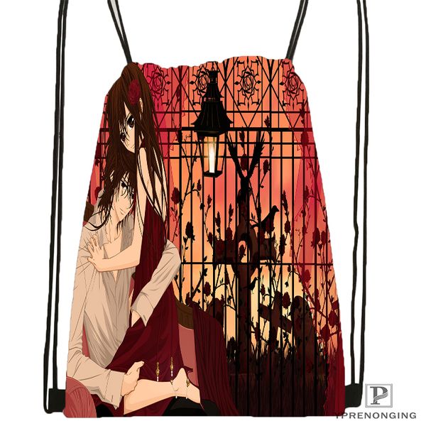 

custom vampire.knight.full. drawstring backpack bag cute daypack kids satchel (black back) 31x40cm#180531-04-18