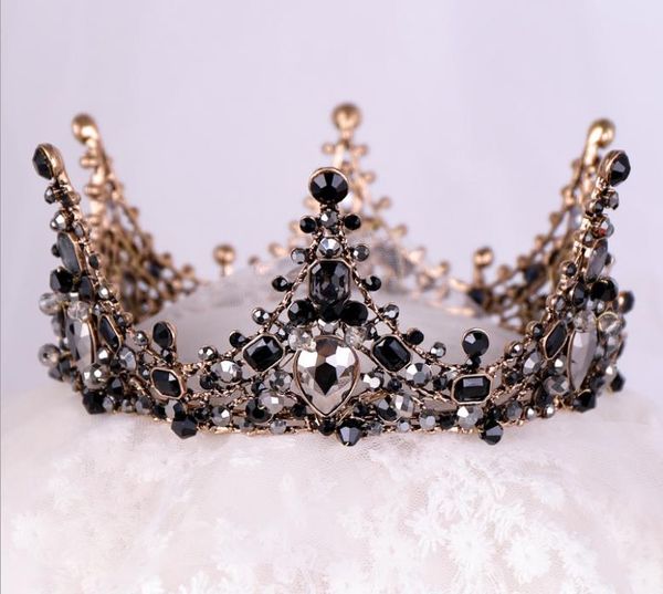 

урожай полный круг корону день рождения торт корона принцессы шоу головной убор, Silver