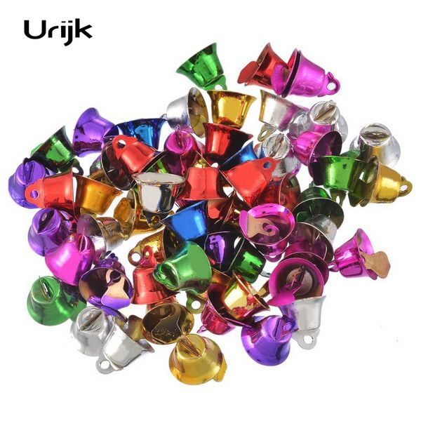 

30pcs iron mixed colors christmas bells colorful christmas party decoration home hanging pendant multicolor gift sell2019
