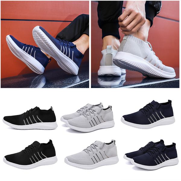

run men running shoes triple black blue grey full net mesh comfortable breathable trainers sports designer sneakers 39-45, White;red