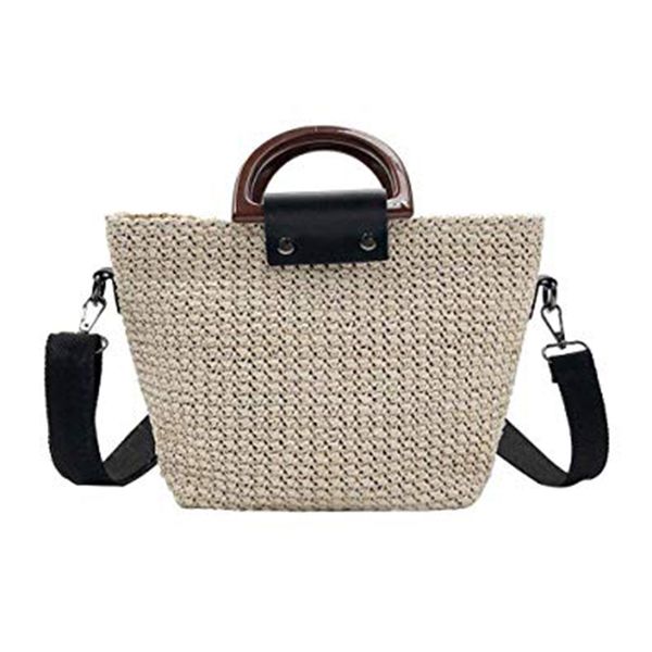 

new women's straw bag summer handbags shoulder strap retro beach messenger crossbody bag beach totes for girl