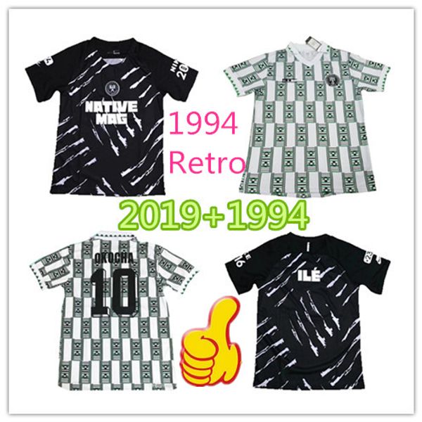 

1994 Retro Edition Nigeria Soccer Jersey 19 New 9 Starboy Soccer Shirt Okechukwu Dayo Ojo Osas Okoro Classic Short Sleeved Football Uniforms