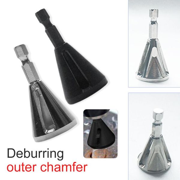 

black silver stainless steel deburring external chamfer tool bit remove burr repairs tools