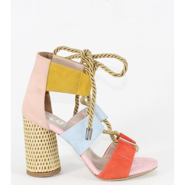 

modabuymus rope lace-up multi-color straw heels women shoes-offex modabuymus, Black