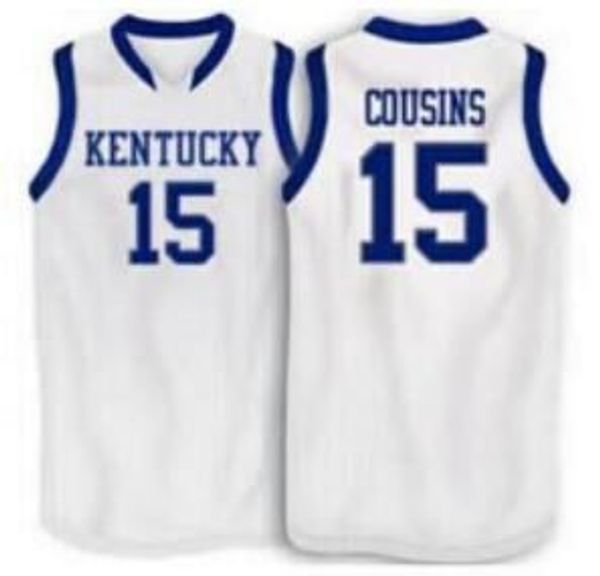 Personalizzato Uomo Gioventù donna Vintage #15 KENTUCKY WILDCATS DEMARCUS COUSINS Maglia da basket Taglia S-4XL o personalizzata con qualsiasi nome o numero maglia