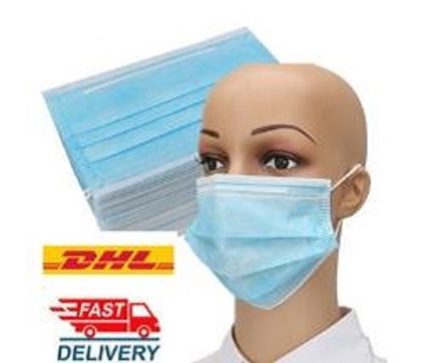 

пятна одноразовые маски пылезащитные дышащие анти-туман мужчины женщины синий трехслойный рот и нос маска dhl или sf бесплатная доставка 733