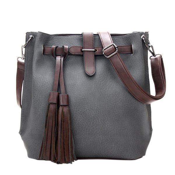 

banabanma women fashion tassel handbag shoulder bag pu leather all-match messenger bag satchel tote 2017 fashion retro zk30