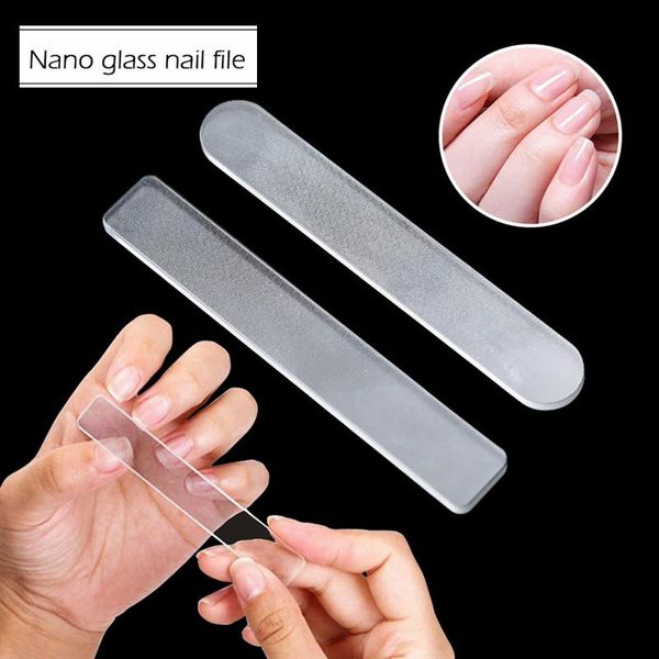 Tamax NA033 Doppelseitig geätztes Kristallglas-Nagelfeilen-Set für Nagelkunst, Alternative zu Metall-Schmirgelbrettern und Puffer