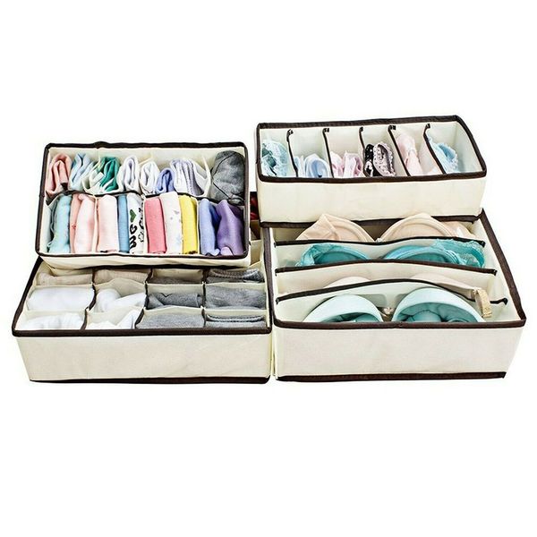 

closet dividers space saving home large capacity collapsible bra panties underwear storage box socks wardrobe drawer organiser