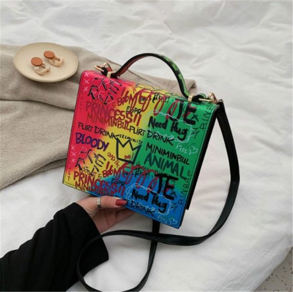 

one shoulder girls' fashionable women's bags with colorful letter messenger bag fashion6 ph-cfy2001131