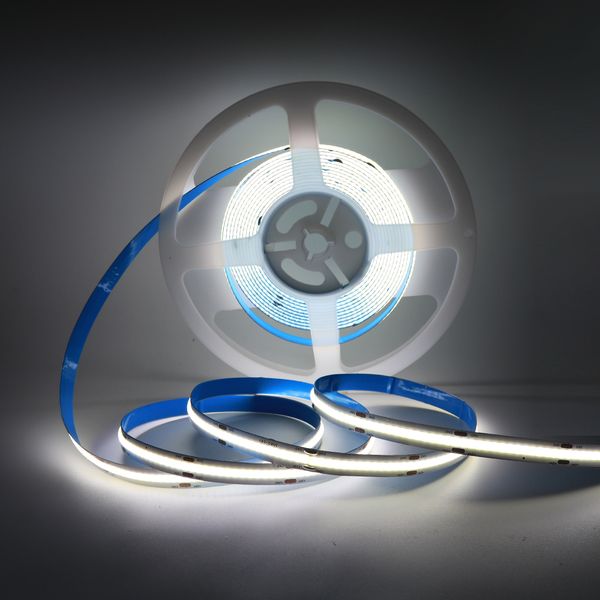 

led strips, fob/cob flexible high density strip 384 leds/m natural white 4000k 14w dc12v/24v dimmable deformable light ribbon for bedroom