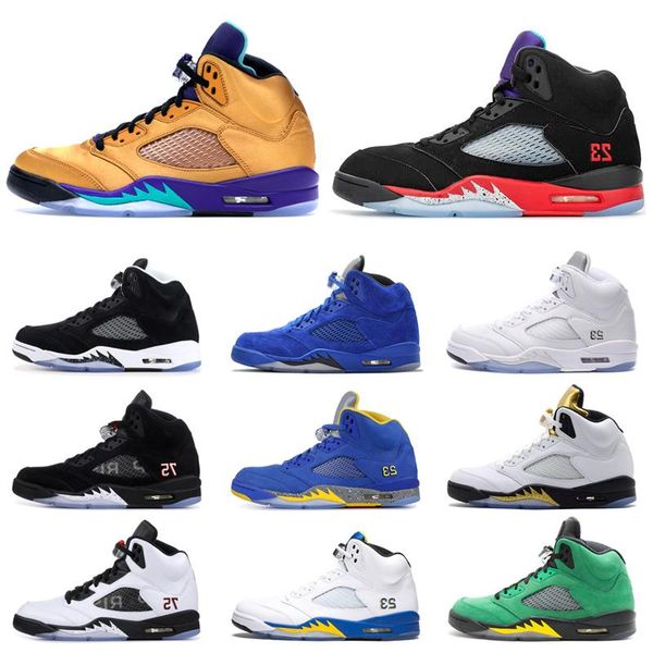 

5 5s jumpman wings international flight mens basketball shoes red blue suede white black grape men sports sneakers trainers