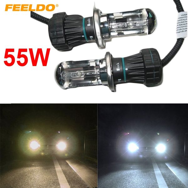 

feeldo 10pcs car 12v ac 55w hid bi-xenon h4/9003 hi/lo beam hid replacement bulbs 4300k, 6000k, 8000k, 10000k,12000k #fd-2422