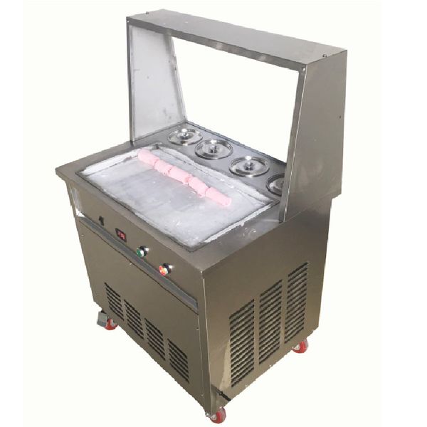 

beijamei commercial square pan fried stir fry roll ice cream machine thailand ice cream rolling making