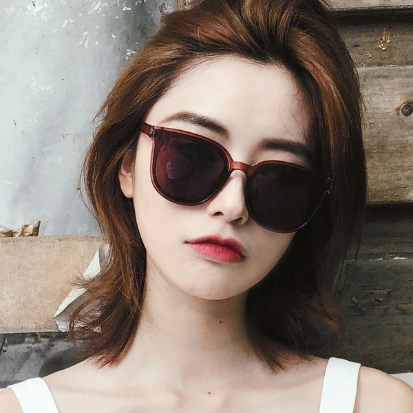 

sunglasses womens-2019 new korean version of the net red with gm sunglasses retro personality street polarized sun glasses, White;black