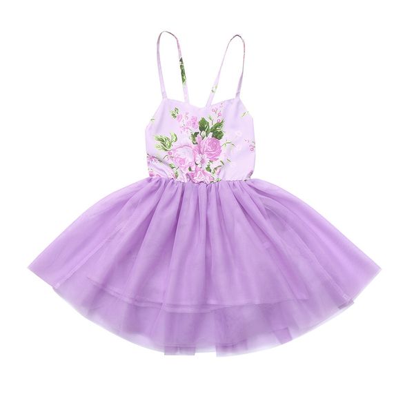 

children dresses girls sling summer chidlren clothes toddler girls dress cotton sleeveless print flower princess dress, Red;yellow