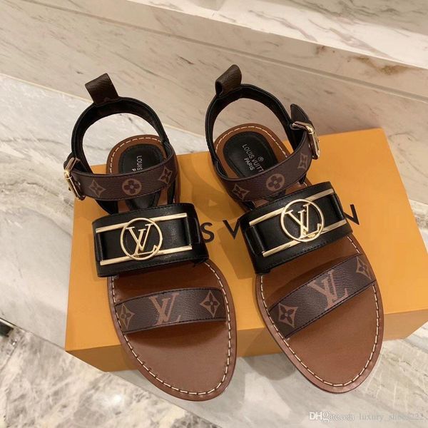 

the new high-quality academy flat sandal designer designer leather material is comfortable and fashionable