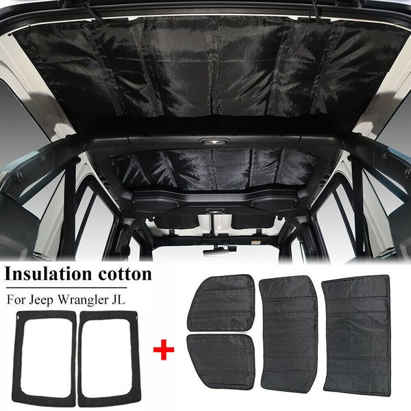 

black car headliner heat insulation cotton rear window for jeep wrangler jl 4door