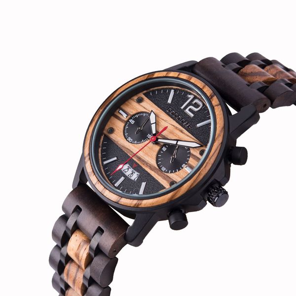

dodo deer men's watch wood luxury stainless steel waterproof watch erkek kuvars saatler custom engraved personality d01, Slivery;brown