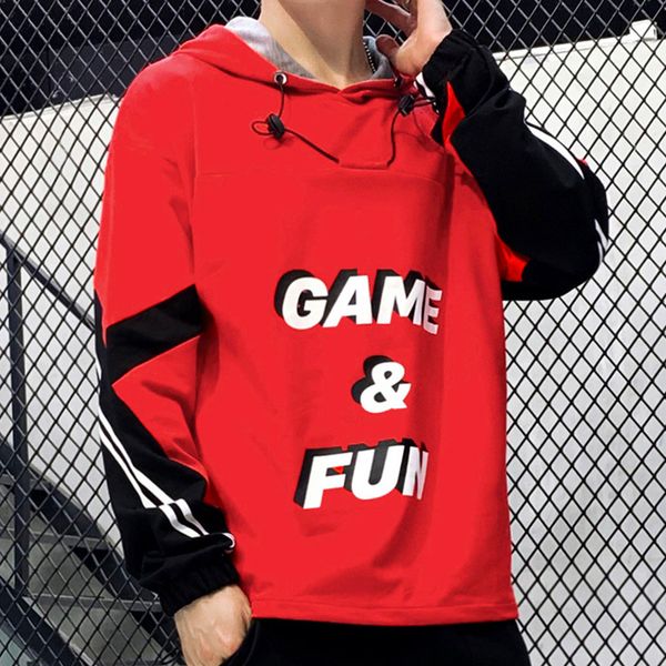 

sweater sports men and women living with new models loose hooded long-sleeved fashion casual sportswear men coat, Black