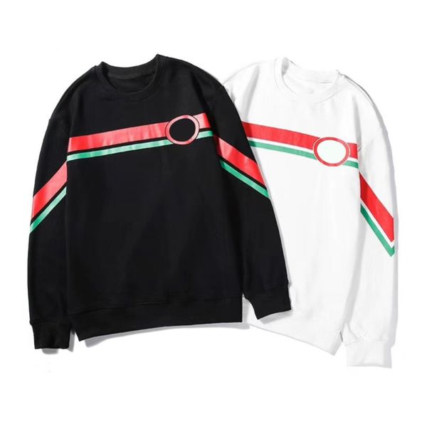 

mens designer gg hoodie hip hop fashion pullover designer hoodie gc men and women striped print loose design sweatshirt, Black