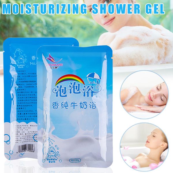 

milk bubble bath liquid 80g moisturizing whitening nourshing deep clean body wash body skin care shower gel bath gel oil t6