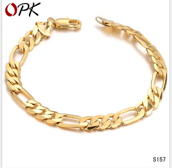 

18k gold-plated jewelry personality men's jewelry bracelet personality jewelry, Golden;silver