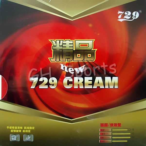 

ritc 729 friendship new cream (729 cream) pips-in table tennis (pingpong) rubber with a sponge indoor sports low price