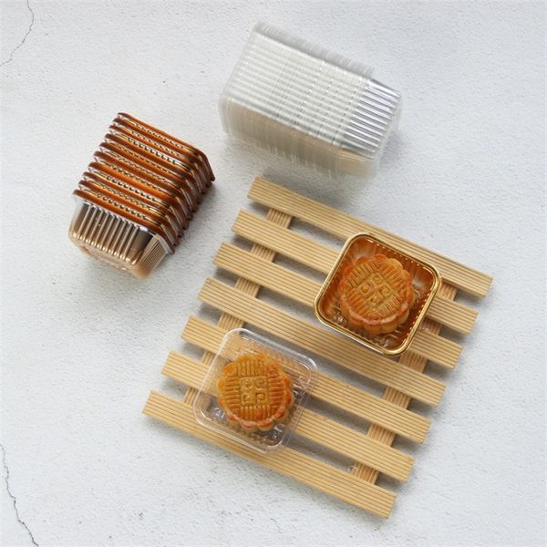 

moon cake holder plastic egg-yolk puff bottom bracket eco friendly golden transparent color with superior quality 2 6yx j1