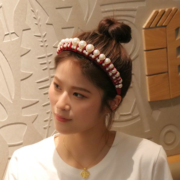 

hair cutting style with headbands pearl lady temperament hairband baby hair bands alice band cerchietto aliceband jscxa, Black;brown