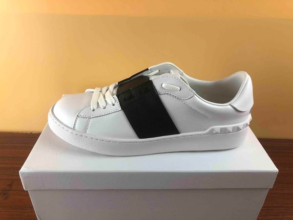 

selling fashion men women luxury designer open black bandage classic real leather casual brand shoes designer size 34-46 for sale lll