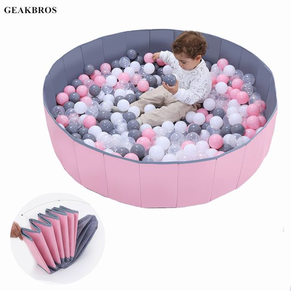

120cm*30cm children foldable ocean ball pool toys baby indoor playground washable anti-skid folding fence kids christmas gift