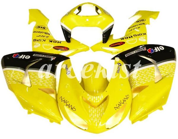 

new abs motorcycle fairings kit fit for kawasaki ninja zx-10r 2006 2007 06 07 body set custom yellow black