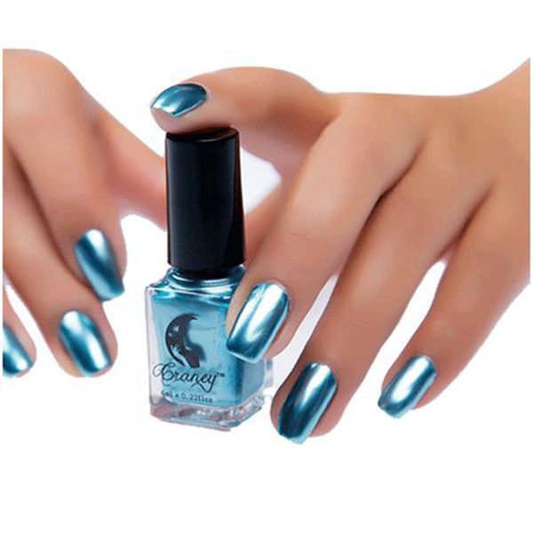 

craney 2019 metal-color nail polish mirror nail polish, 3# mirror ghost blue