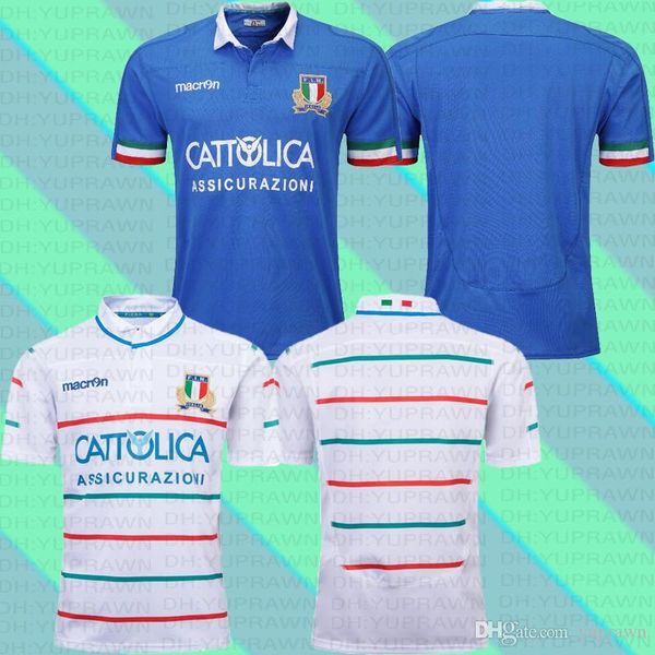 

2019 italy rugby world cup rugby jerseys 2019 2020 italy home blue away white rugby jerseys shirts italy national team league jersey, Black;gray