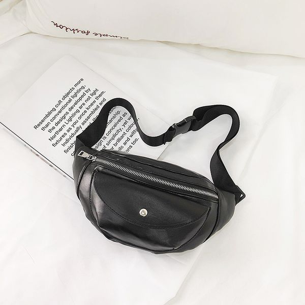 

2020 women's chest bag waist pack leather bag chest black color new fashion quality