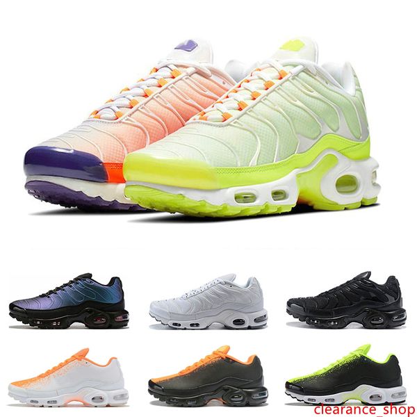 

2019 new plus tn paris mens running shoes gold orange tn plus chaussures outdoor trainer men designer shoes athletic sports sneakers