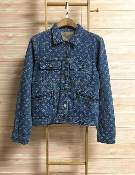 

19 elling jacket men and women denim jacket logo high end hardware luxury jacket fa hion denim