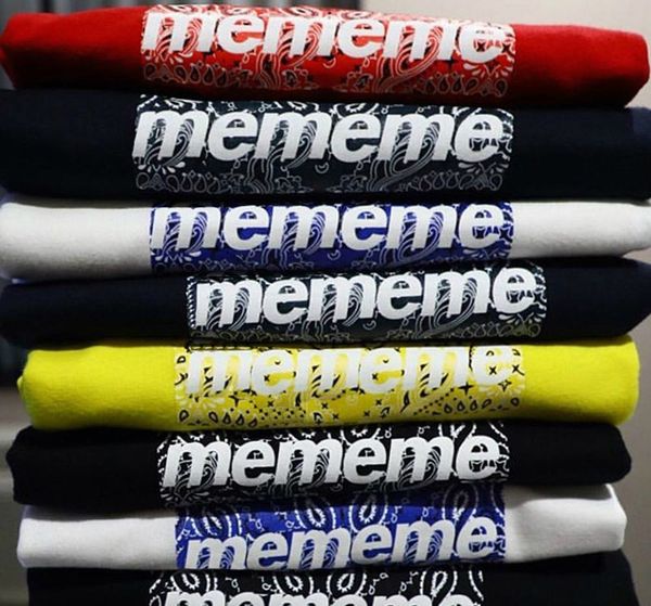 

202019fw bandana box logo tee men t-shirts skateboard cool t-shirt men designer t shirts women cotton casual hip hop t shirt, White;black