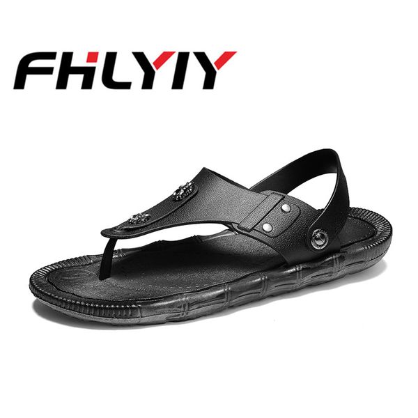 

2020 men sandals summer flip flops non-slip outdoor beach slippers casual shoes men's shoes water, Black