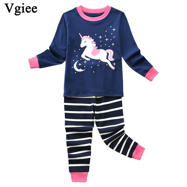 

vgiee children boys girls clothes fall winter crtoon pattern for unicorn baby kids clothes set long sleeve outfits cc634, White