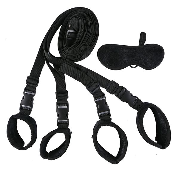 

ankle bondage under bed hook women metal rope game cuffs plush restraint nylon for t191128 couples toys cxakg