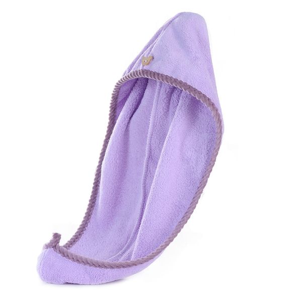 

2019 solid magic hair drying towel hat cap microfibre quick dry turban for bath shower pool