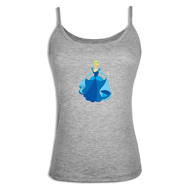 

choose your words hero cartoon princess cinderella womens ladies vest singlet cotton strappy tank, White