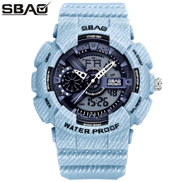 

children's alarm fashion watches denim pattern fashion watch men's electronic watch male student luminous waterproof
