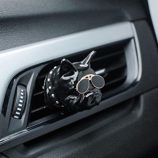 

car air freshener perfume clip diffuser automobiles vents scent odor dog shaped freshener car accessories (black
