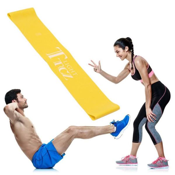 

1 elastic tension resistance band exercise workout rubber loop band bodybuilding muscle training expander yoga fitness equipment