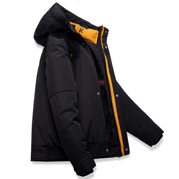 

winter parka men thicken warm hooded coat male outwear jacket windbreaker men parka casaco masculino plus size l-4xl, Black